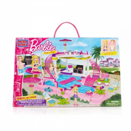 MEGA BLOKS 80228 non  TIỆC BỂ BƠI bộ đồ chơi xếp lắp ráp ghép mô hình  POOL PARTY Các Bạn Gái 159 khối