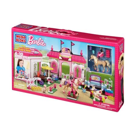MEGA BLOKS 80246 non  ỔN ĐỊNH bộ đồ chơi xếp lắp ráp ghép mô hình  HORSE STABLE Các Bạn Gái 275 khối