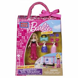 MEGA BLOKS 99685 non  BARBIE PHONG CÁCH QUYẾN RŨ bộ đồ chơi xếp lắp ráp ghép mô hình  GLAM STYLE BARBIE Các Bạn Gái 30 khối