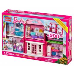 MEGA BLOKS 80149 non  TÒA NHÀ TUYỆT VỜI bộ đồ chơi xếp lắp ráp ghép mô hình  BUILD ’N PLAY FAB MANSION Các Bạn Gái 222 khối