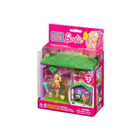 MEGA BLOKS 80167 non  NƠI ẨN NÁU CỔ TÍCH bộ đồ chơi xếp lắp ráp ghép mô hình  BUILD ‘N PLAY FAIRY HIDEAWAY Các Bạn Gái 55 khối