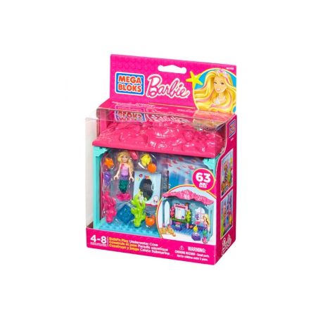 MEGA BLOKS 80168 CNF05 non  VỊNH NHỎ DƯỚI NƯỚC bộ đồ chơi xếp lắp ráp ghép mô hình  BUILD ‘N PLAY UNDERWATER COVE Các Bạn Gái 63 khối