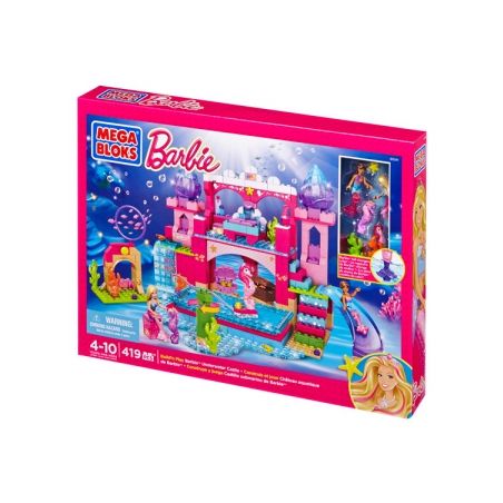 MEGA BLOKS 80241 DBM21 non  LÂU ĐÀI DƯỚI NƯỚC bộ đồ chơi xếp lắp ráp ghép mô hình  BUILD ‘N PLAY UNDERWATER CASTLE Các Bạn Gái 419 khối