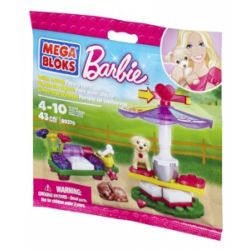 MEGA BLOKS 80270 non  CÔNG VIÊN CHÓ CON bộ đồ chơi xếp lắp ráp ghép mô hình  BUILD ‘N PLAY PUPPY PARK Các Bạn Gái 43 khối