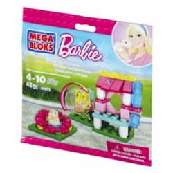 MEGA BLOKS 80273 non  NHÀ ĐỒ CHƠI GUINEA PIG bộ đồ chơi xếp lắp ráp ghép mô hình  BUILD ’N PLAY GUINEA PIG PLAYHOUSE Các Bạn Gái 48 khối
