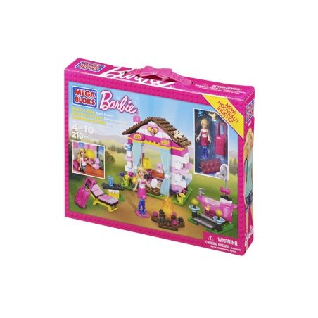 MEGA BLOKS 80291 non  TÚP LỀU QUYẾN RŨ bộ đồ chơi xếp lắp ráp ghép mô hình  GLAM CABIN Các Bạn Gái 210 khối