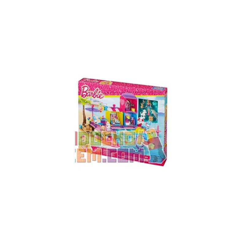 MEGA BLOKS CNF77 non  CẦU GỖ BÃI BIỂN THÚ CƯNG bộ đồ chơi xếp lắp ráp ghép mô hình  PET BEACH BOARDWALK Các Bạn Gái 253 khối
