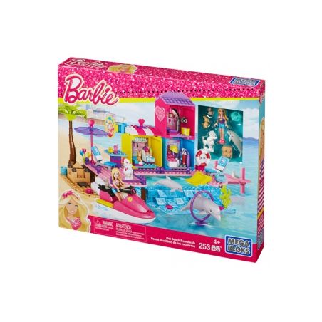 MEGA BLOKS CNF77 non  CẦU GỖ BÃI BIỂN THÚ CƯNG bộ đồ chơi xếp lắp ráp ghép mô hình  PET BEACH BOARDWALK Các Bạn Gái 253 khối