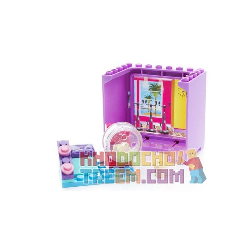 MEGA BLOKS CNH91 non  HAMSTER TẬP THỂ DỤC bộ đồ chơi xếp lắp ráp ghép mô hình  GYM FIT HAMSTERS Các Bạn Gái 18 khối