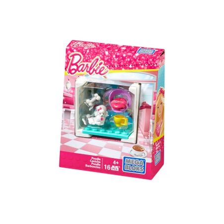 MEGA BLOKS CNH92 non  CHÚ CHÓ XÙ Ở TIỆM CÀ PHÊ bộ đồ chơi xếp lắp ráp ghép mô hình  COFFEE SHOP POODLE Các Bạn Gái 16 khối