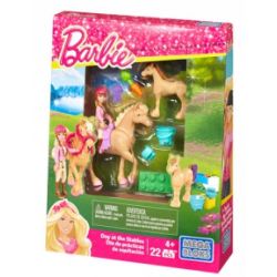 MEGA BLOKS CNK35 CND43 non  THỜI GIAN ỔN ĐỊNH bộ đồ chơi xếp lắp ráp ghép mô hình  BUILD ‘N PLAY DAY AT THE STABLES Các Bạn Gái 22 khối