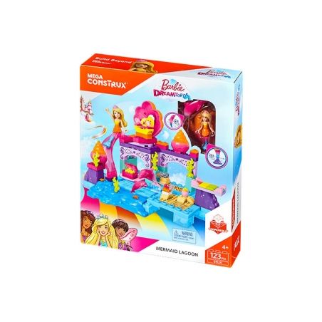 MEGA BLOKS DPL01 FFW90 non  ĐẦM NÀNG TIÊN CÁ bộ đồ chơi xếp lắp ráp ghép mô hình  MERMAID LAGOON Các Bạn Gái 122 khối