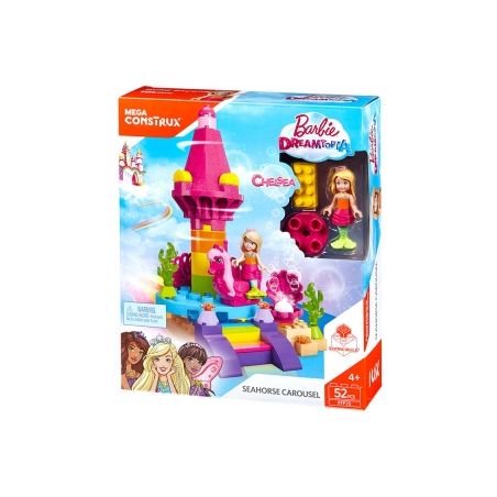 MEGA BLOKS FFP25 non  CAROUSEL CÁ NGỰA bộ đồ chơi xếp lắp ráp ghép mô hình  SEAHORSE CAROUSEL Các Bạn Gái 52 khối