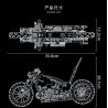MouldKing 23005 Mould King 23005 REBRICKABLE MOC-17249 17249 MOC17249 non  HARLEY KNUCKLE CHOPPER XE MÁY bộ đồ chơi xếp lắp ráp ghép mô hình  FAST RC MOTORCYCLE - IT REALLY WORKS AND STANDS UP! 30KMH WITH BUWIZZ 2.0 Kỹ Thuật Công Nghệ Cao Mô Hình Phương Tiện 340 khối