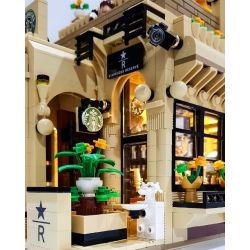 XIPOO XP93220 93220 non  CHẾ ĐỘ XEM PHỐ CỦA CỬA HÀNG CÀ PHÊ CHỌN LỌC STARBUCKS bộ đồ chơi xếp lắp ráp ghép mô hình Creator STARBUCKS COFFEE Sáng Tạo 3480 khối