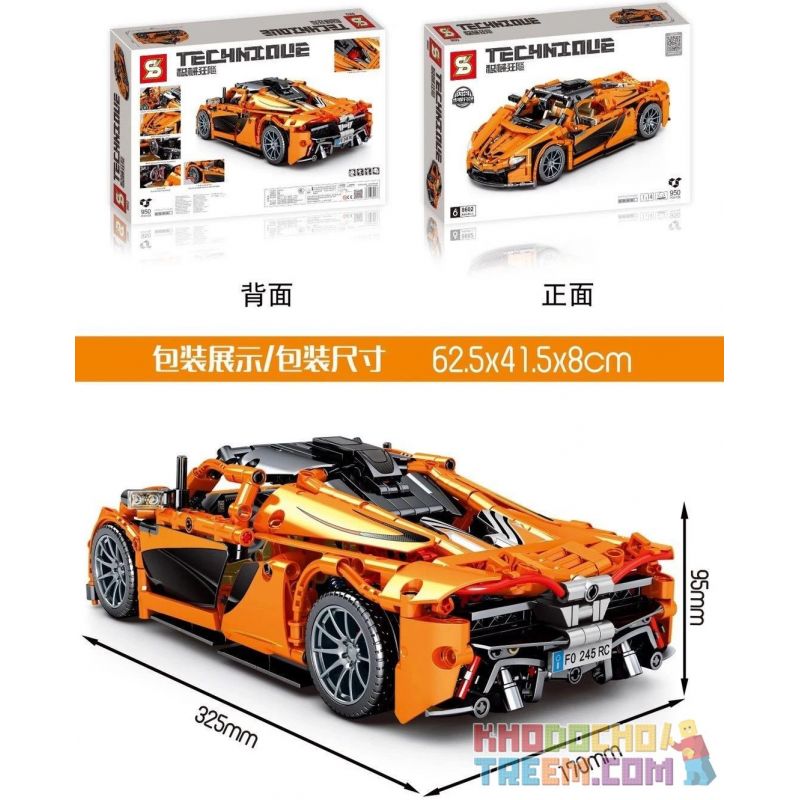 SHENG YUAN SY 8602 non  MCLAREN P1. bộ đồ chơi xếp lắp ráp ghép mô hình  Kỹ Thuật Công Nghệ Cao Mô Hình Phương Tiện 950 khối