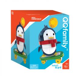 MEGA BLOKS FMR46 non  QQFAMILY KHOẢNH KHẮC HẠNH PHÚC VÁN TRƯỢT BABYQ bộ đồ chơi xếp lắp ráp ghép mô hình 190 khối