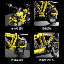 ZHEGAO QL0442 0442 non  ĐI XE ĐẠP CẠNH TRANH bộ đồ chơi xếp lắp ráp ghép mô hình  Kỹ Thuật Công Nghệ Cao Mô Hình Phương Tiện 235 khối