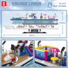 ZHEGAO QL1807 1807 non  ASUKA NA UY bộ đồ chơi xếp lắp ráp ghép mô hình Creator CRUISE LINER Sáng Tạo 2446 khối