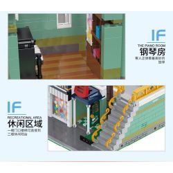 HAPPY BUILD SHINEYU XINYU YC-20008 20008 YC20008 non  CỬA HÀNG NHẠC CỤ bộ đồ chơi xếp lắp ráp ghép mô hình Mini Modular STREETCAPE Đường Phố Thu Nhỏ 3005 khối