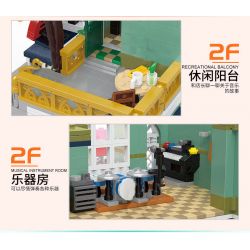 HAPPY BUILD SHINEYU XINYU YC-20008 20008 YC20008 non  CỬA HÀNG NHẠC CỤ bộ đồ chơi xếp lắp ráp ghép mô hình Mini Modular STREETCAPE Đường Phố Thu Nhỏ 3005 khối