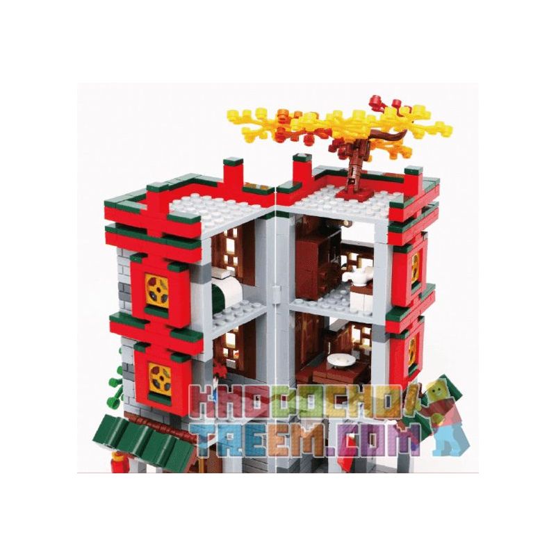 BRICKABLE BR BR60004 60004 non  DOUBLE HAPPINESS CHẾ ĐỘ XEM PHỐ LINMEN bộ đồ chơi xếp lắp ráp ghép mô hình Creator Sáng Tạo