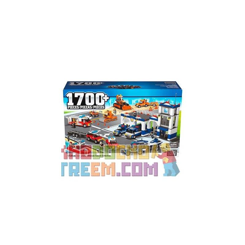 MEGA BLOKS 2426 non  BỘ SƯU TẬP XE CUỐI CÙNG bộ đồ chơi xếp lắp ráp ghép mô hình City ULTIMATE VEHICLE COLLECTION Thành Phố 1728 khối