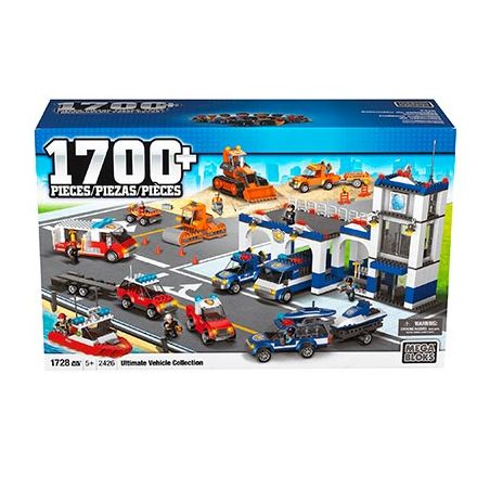 MEGA BLOKS 2426 non  BỘ SƯU TẬP XE CUỐI CÙNG bộ đồ chơi xếp lắp ráp ghép mô hình City ULTIMATE VEHICLE COLLECTION Thành Phố 1728 khối
