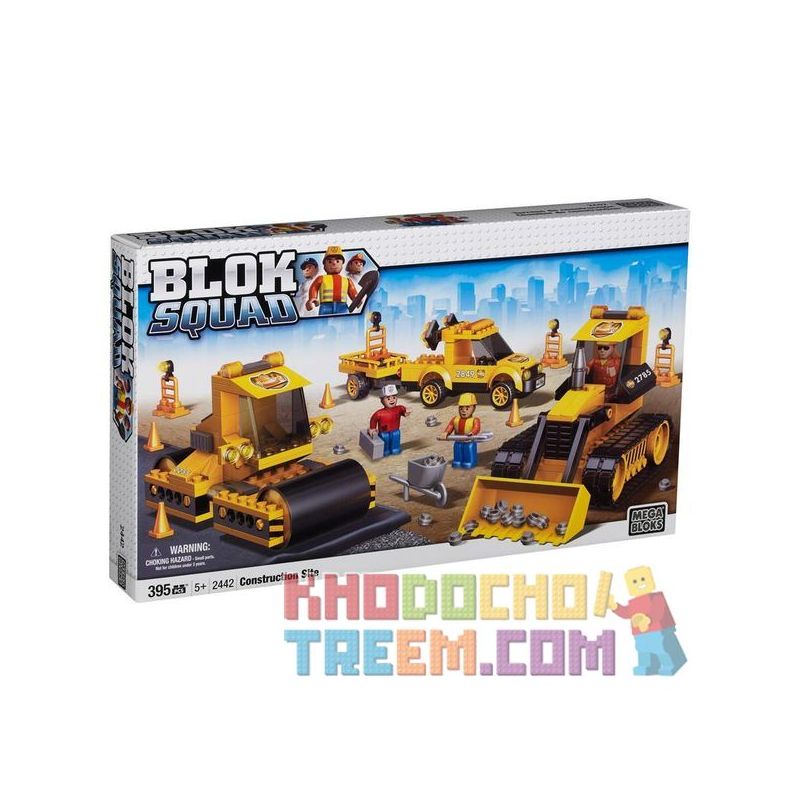 MEGA BLOKS 2442 2462 non  CÔNG TRƯỜNG bộ đồ chơi xếp lắp ráp ghép mô hình City CONSTRUCTION SITE Thành Phố 395 khối