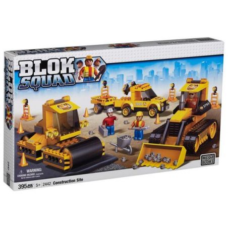 MEGA BLOKS 2442 2462 non  CÔNG TRƯỜNG bộ đồ chơi xếp lắp ráp ghép mô hình City CONSTRUCTION SITE Thành Phố 395 khối