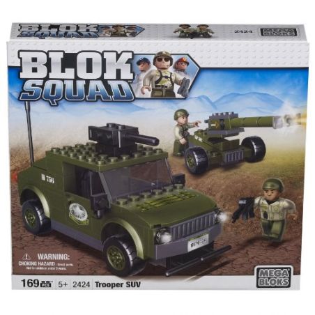 MEGA BLOKS 2424 non  XE SUV CỦA NGƯỜI LÍNH bộ đồ chơi xếp lắp ráp ghép mô hình Military Army TROOPER SUV Quân Sự Bộ Đội 169 khối