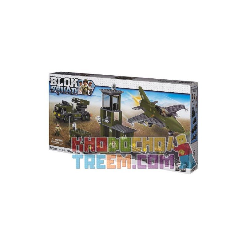 MEGA BLOKS 2451 non  CĂN CỨ QUÂN SỰ bộ đồ chơi xếp lắp ráp ghép mô hình Military Army MILITARY BASE Quân Sự Bộ Đội 620 khối