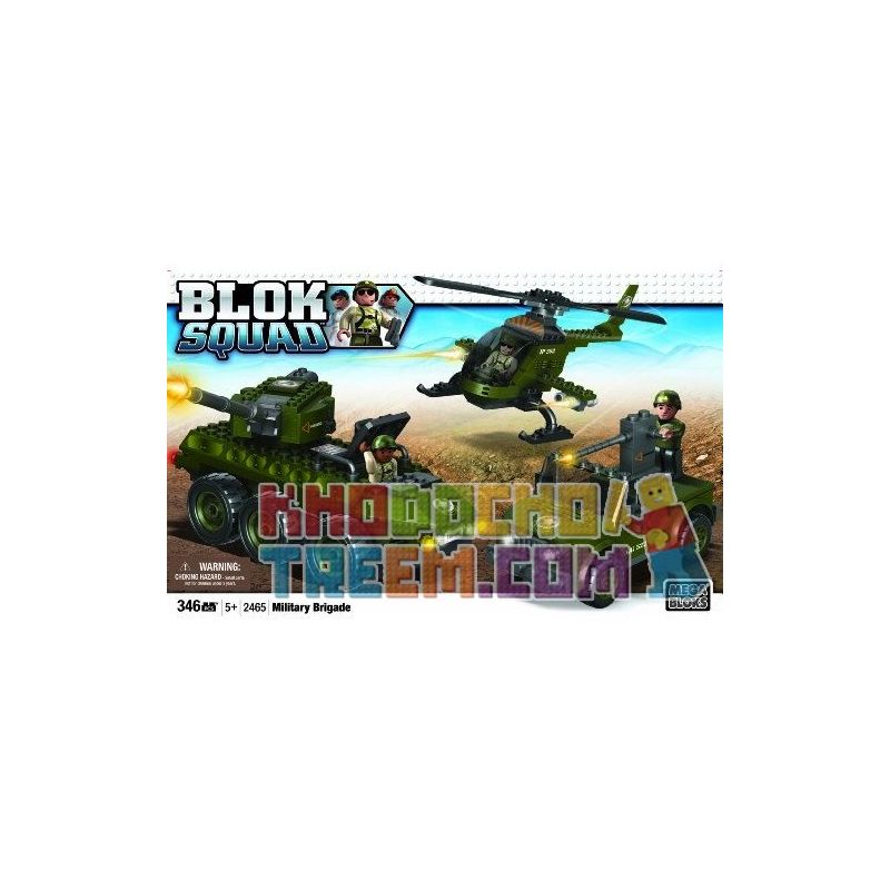 MEGA BLOKS 2465 non  QUÂN ĐỘI bộ đồ chơi xếp lắp ráp ghép mô hình Military Army MILITARY BRIGADE Quân Sự Bộ Đội 346 khối