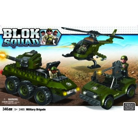 MEGA BLOKS 2465 non  QUÂN ĐỘI bộ đồ chơi xếp lắp ráp ghép mô hình Military Army MILITARY BRIGADE Quân Sự Bộ Đội 346 khối