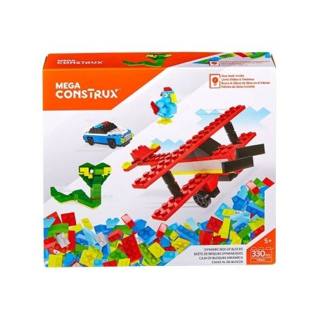 MEGA BLOKS FRB51 non  HỘP SINH LỰC bộ đồ chơi xếp lắp ráp ghép mô hình Creator DYNAMIC BOX OF BLOCKS Sáng Tạo 330 khối