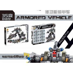 PanlosBrick 633060 Panlos Brick 633060 non  XE BỌC THÉP ĐA CHỨC NĂNG 35 TRỞ NÊN PHONG CÁCH HƠN bộ đồ chơi xếp lắp ráp ghép mô hình ARMORED VEHICLE 832 khối