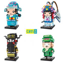 CAYI 10034 10035 10036 10037 non  SHENGDAN JINGCHOU 4 KIỂU FANGTOUZI XIAOSHENG DAOMADAN ZHENGJING WENCHOU bộ đồ chơi xếp lắp ráp ghép mô hình Chinatown Khu Phố Tàu