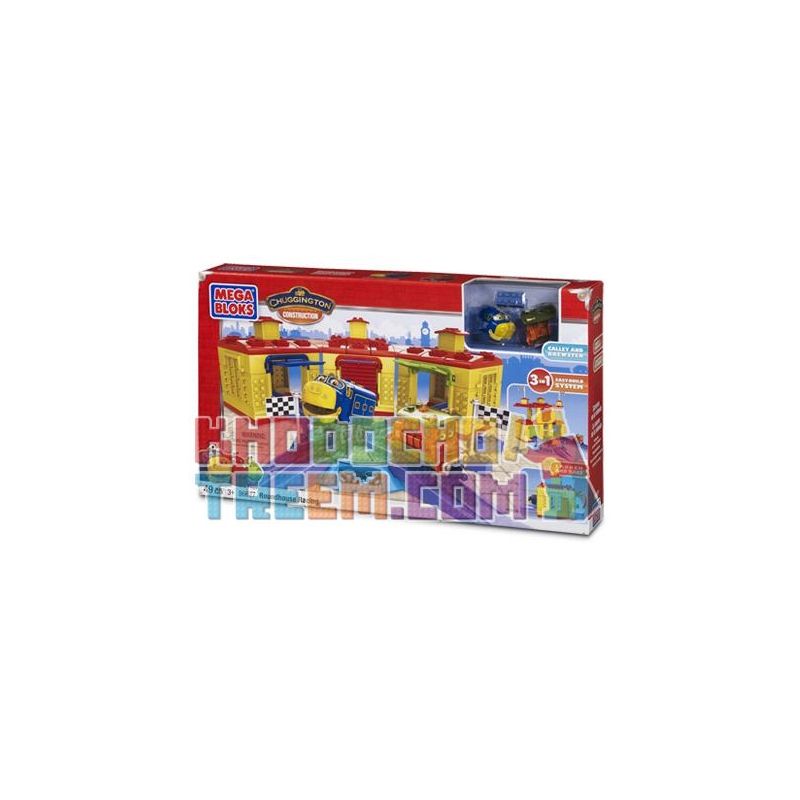 MEGA BLOKS 96627 non  PHÒNG MÁY TRÒ CHƠI bộ đồ chơi xếp lắp ráp ghép mô hình Racing ROUNDHOUSE RACING Cuộc Đua 49 khối