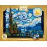 DK 3001 QIZHILE 90024 non  ĐÊM ĐẦY SAO bộ đồ chơi xếp lắp ráp ghép mô hình Creator Expert VINCENT VAN GOGH THE STARRY NIGHT Chuyên Gia Sáng Tạo 1830 khối