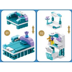 PanlosBrick 633048 Panlos Brick 633048 non  LÂU ĐÀI BĂNG 12 TRONG 25 THAY ĐỔI HÌNH DẠNG bộ đồ chơi xếp lắp ráp ghép mô hình  PRINCESS CASTLE Các Bạn Gái 554 khối