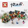 SX 9006-1 9006-2 9006-3 9006-4 non  LIN'AN CHINA STREET 4 PHONG CÁCH TRƯỜNG TƯ THỤC CỦA MASTER CỬA HÀNG LỤA VÀ SA TANH HUICHUNTANG RÈN bộ đồ chơi xếp lắp ráp ghép mô hình Mini Modular Đường Phố Thu Nhỏ 796 khối