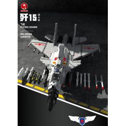 JUHANG 88006 REOBRIX 33023 non  CÁ MẬP BAY J-15 bộ đồ chơi xếp lắp ráp ghép mô hình Military Army J-15 FLYING SHARK Quân Sự Bộ Đội 1999 khối