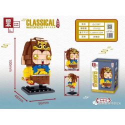 ZHEGAO QL2307 2307 non  VUA KHỈ bộ đồ chơi xếp lắp ráp ghép mô hình Brickheadz CLASSICAL MASTERPIECES Nhân Vật Đầu To 171 khối