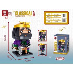 ZHEGAO QL2309 2309 non  SƯ CÁT TƯỜNG bộ đồ chơi xếp lắp ráp ghép mô hình Brickheadz CLASSICAL MASTERPIECES Nhân Vật Đầu To 177 khối