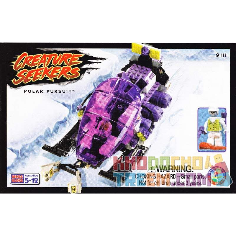 MEGA BLOKS 9111 non  SĂN ĐUỔI ĐỊA CỰC bộ đồ chơi xếp lắp ráp ghép mô hình City POLAR PURSUIT Thành Phố 200 khối