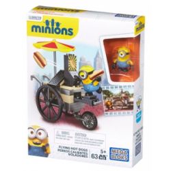 MEGA BLOKS CNF51 non  XÚC XÍCH BAY bộ đồ chơi xếp lắp ráp ghép mô hình Town FLYING HOT DOGS Thị Trấn 63 khối