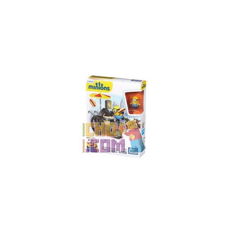 MEGA BLOKS CNF51 non  XÚC XÍCH BAY bộ đồ chơi xếp lắp ráp ghép mô hình Town FLYING HOT DOGS Thị Trấn 63 khối