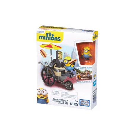 MEGA BLOKS CNF51 non  XÚC XÍCH BAY bộ đồ chơi xếp lắp ráp ghép mô hình Town FLYING HOT DOGS Thị Trấn 63 khối