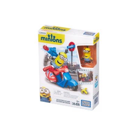 MEGA BLOKS CNF52 non  THOÁT XE MÁY BÁNH NHỎ bộ đồ chơi xếp lắp ráp ghép mô hình Motorcycle Motorbike SCOOTER ESCAPE Xe Hai Bánh 38 khối