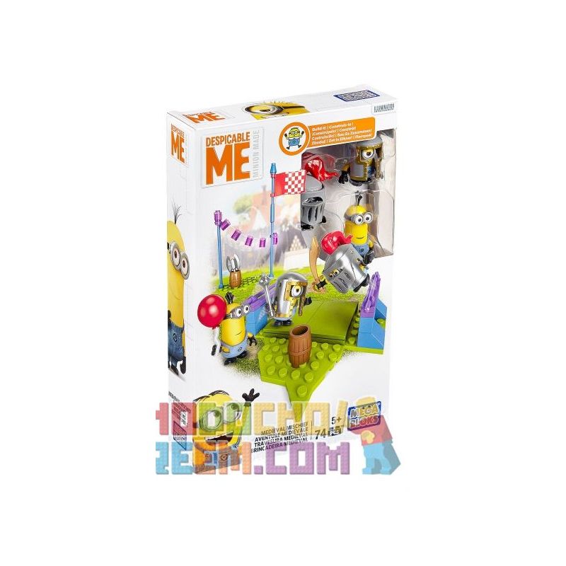 MEGA BLOKS DKX75 DPG69 non  TRÒ ĐÙA THỜI TRUNG CỔ bộ đồ chơi xếp lắp ráp ghép mô hình Movie & Game MEDIEVAL MISCHIEF Phim Và Trò Chơi 74 khối
